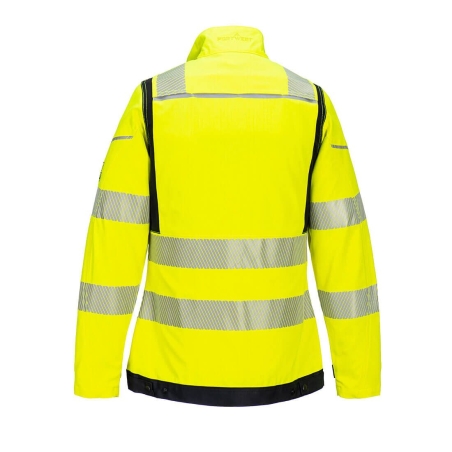 Veste de travail femme multirisque ignifugée haute visibilité Jaune/noir – Portwest FR715