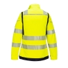 Veste de travail femme multirisque ignifugée haute visibilité Jaune/noir – Portwest FR715