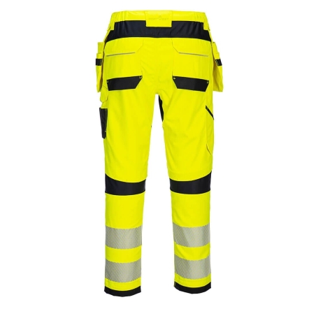 Pantalon holster haute visibilité ignifugé antistatique arc électrique Jaune/noir – Portwest FR407
