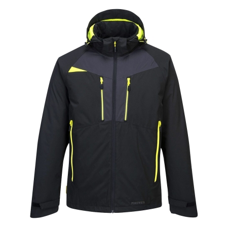 Veste parka hiver isolante coupe-vent manches raglan Noir – Portwest DX460