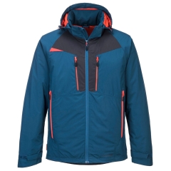 Veste parka hiver isolante coupe-vent manches raglan Bleu metro – Portwest DX460