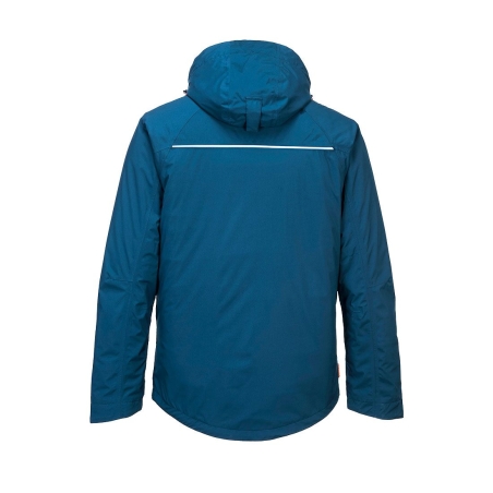 Veste parka hiver isolante coupe-vent manches raglan Bleu metro – Portwest DX460