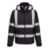 Veste de pluie légère pliable à capuche amovible Noir – Portwest F442