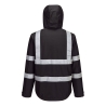 Veste de pluie légère pliable à capuche amovible Noir – Portwest F442