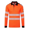 Polo manches longues haute visibilité Modaflame ignifugé Orange/noir – Portwest FR734
