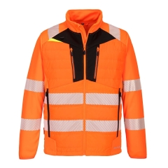 Veste hybride haute visibilité matelassée classe 2/3 Orange/noir – Portwest DX473