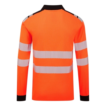 Polo manches longues haute visibilité Modaflame ignifugé Orange/noir – Portwest FR734
