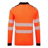 Polo manches longues haute visibilité Modaflame ignifugé Orange/noir – Portwest FR734