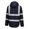 Veste de pluie légère pliable à capuche amovible Marine foncé – Portwest F442