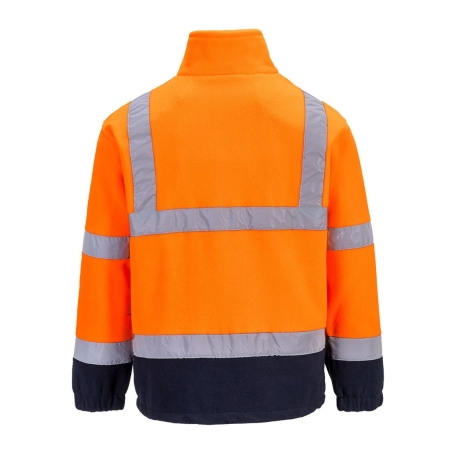 Polaire haute visibilité bicolore classe 3 Orange/marine – Portwest F301