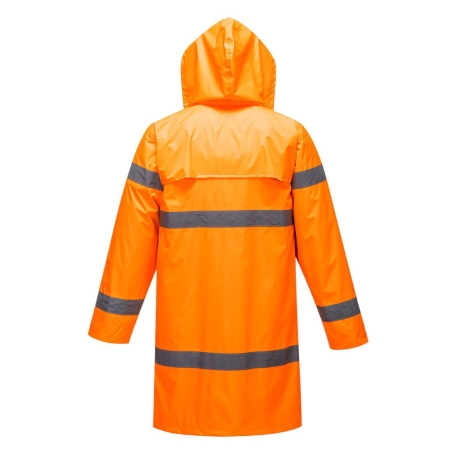 Manteau de pluie haute visibilité 100 cm classe 3 Orange – Portwest H442