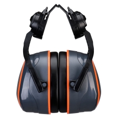 Coquilles antibruit HV Extreme fixation haute sans métal pour casque Gris/orange – Portwest PW05