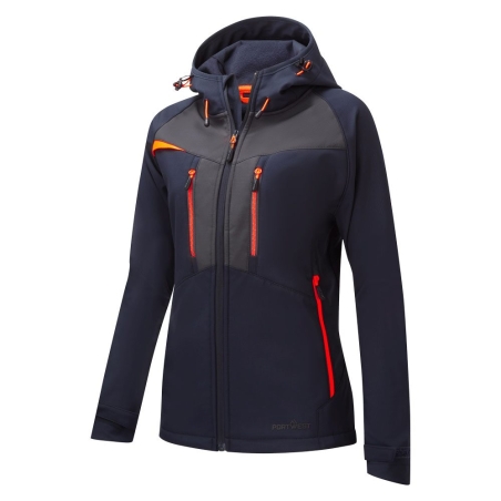 Veste softshell femme 3 couches ripstop imperméable DX4 Marine – Portwest DX486