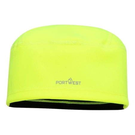 Bonnet coupe-vent interlock 5 panneaux Jaune/noir – Portwest HA26
