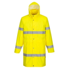 Manteau de pluie haute visibilité 100 cm classe 3 Jaune – Portwest H442