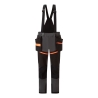 Pantalon de pluie imperméable stretch avec bavette amovible Gris métal – Portwest EV443
