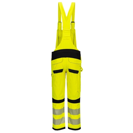 Cotte à bretelles haute visibilité ignifugée Modaflame PW3 Jaune/noir – Portwest FR420