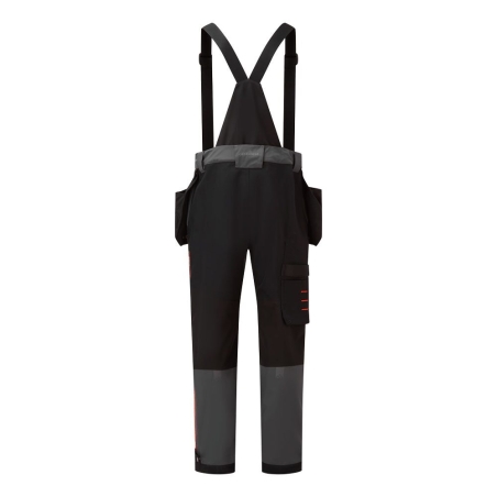 Pantalon de pluie imperméable stretch avec bavette amovible Gris métal – Portwest EV443