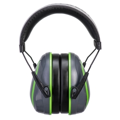 Protection auditive haute visibilité atténuation basse SNR 26dB Gris/vert – Portwest PW72
