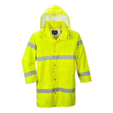 Manteau de pluie haute visibilité 100 cm classe 3 Jaune – Portwest H442