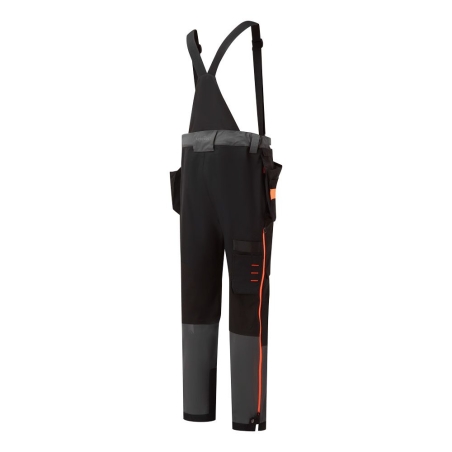 Pantalon de pluie imperméable stretch avec bavette amovible Gris métal – Portwest EV443