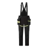 Pantalon de pluie imperméable stretch avec bavette amovible Noir – Portwest EV443