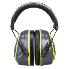 Casque anti-bruit haute visibilité bandeau rembourré réfléchissant Gris/jaune – Portwest PW73