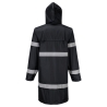 Veste de pluie longue imperméable à capuche intégrée Noir – Portwest F437