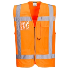 Gilet multipoches haute visibilité classe 2 RWS Orange – Portwest R476