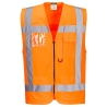 Gilet multipoches haute visibilité classe 2 RWS Orange – Portwest R476