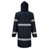 Veste de pluie longue imperméable à capuche intégrée Marine – Portwest F437