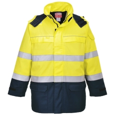 Parka haute visibilité multi-risques arc électrique classe 3 Jaune/marine – Portwest FR79