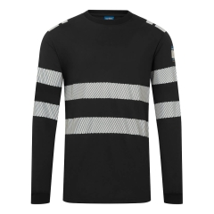 Tee-shirt manches longues haute visibilité ignifugé antistatique Noir – Portwest FR732