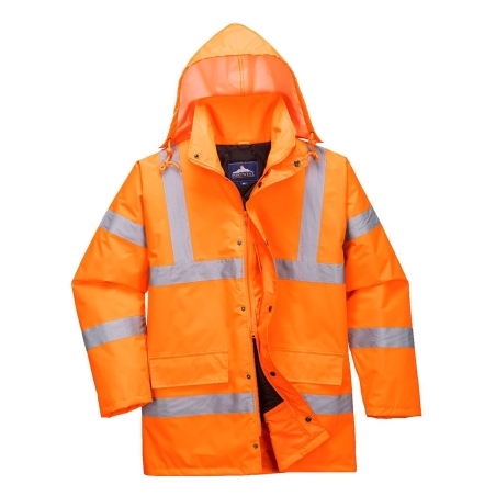 Parka d'hiver haute visibilité norme ferroviaire RIS classe 3 Orange – Portwest RT30
