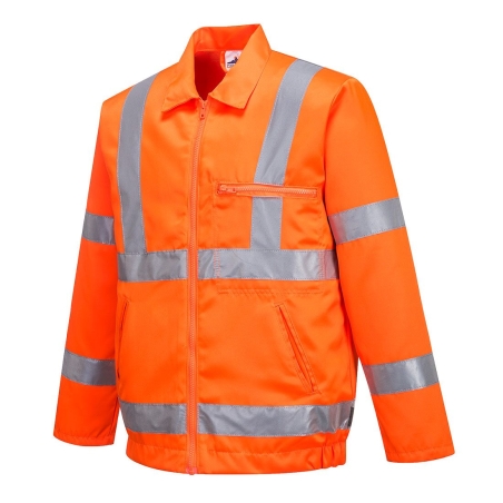 Blouson haute visibilité bicolore certifié EN ISO 20471 classe 3 Orange – Portwest RT40