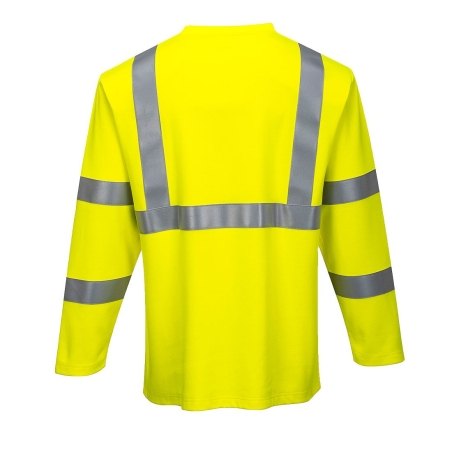 T-shirt manches longues haute visibilité ignifugé FR Jaune – Portwest FR96