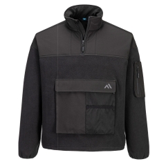 Polaire 1/4 zip KX3 à panneaux renforcés multipoches Noir – Portwest KX378