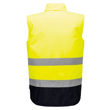 Gilet bodywarmer haute visibilité bicolore classe 2 Jaune/marine – Portwest S267