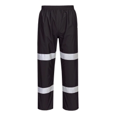 Pantalon de pluie légère pliable imperméable respirant Noir – Portwest F443