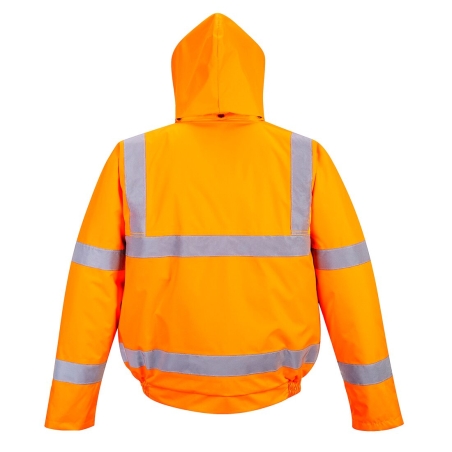 Blouson haute visibilité matelassé imperméable classe 3 rail Orange – Portwest RT32