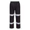 Pantalon de pluie légère pliable imperméable respirant Noir – Portwest F443