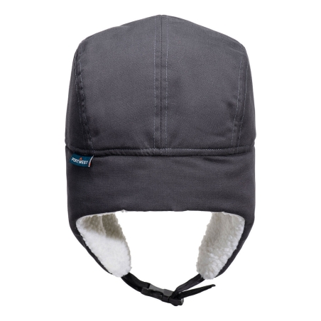 Bonnet doublé sherpa grand froid coupe-vent Gris métal – Portwest HA33