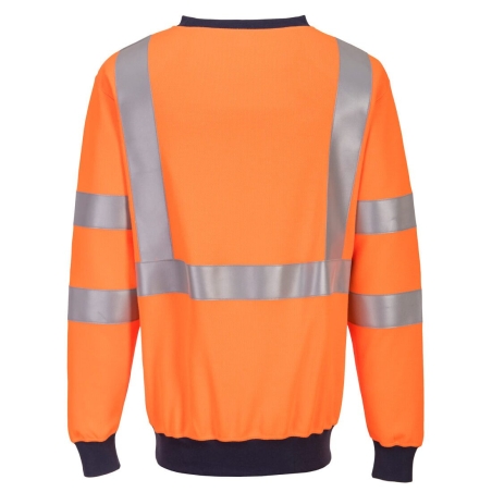 Sweatshirt ignifugé haute visibilité multirisque classe 3 Orange – Portwest FR703