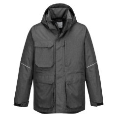 Parka grand froid imperméable doublure matelassée Gris marl – Portwest KX360