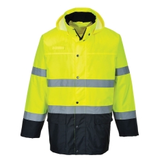 Veste de pluie haute visibilité bicolore classe 3 Jaune/marine – Portwest S166