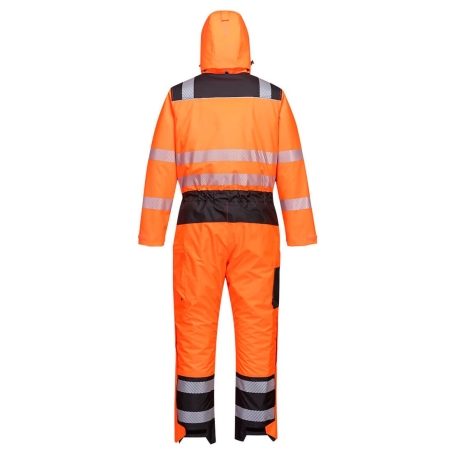 Combinaison d'hiver haute visibilité classe 3 grand froid Orange/noir – Portwest PW352
