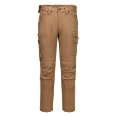 Pantalon cargo coupe ajustée tissu extensible multipoches Marron café – Portwest KA323