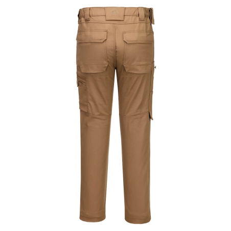 Pantalon cargo coupe ajustée tissu extensible multipoches Marron café – Portwest KA323