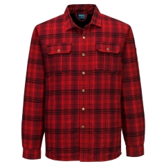 Chemise à carreaux doublée sherpa borg Rouge – Portwest KA313