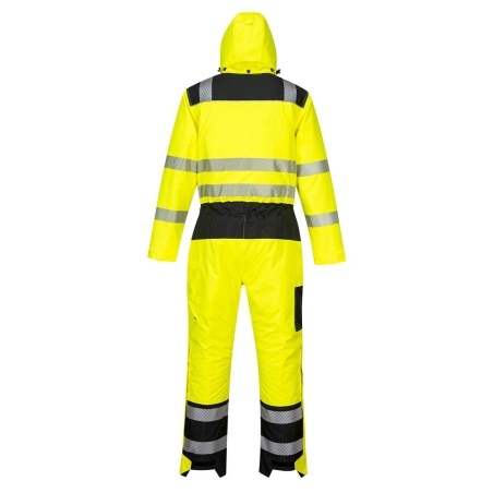 Combinaison d'hiver haute visibilité classe 3 grand froid Jaune/noir – Portwest PW352